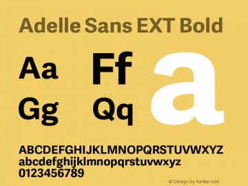 Adelle Sans EXT Bold Version 2.000;PS 002.000;hotconv 1.0.88;makeotf.lib2.5.64775 Font Sample