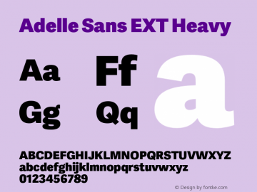Adelle Sans EXT Heavy Version 2.000;PS 002.000;hotconv 1.0.88;makeotf.lib2.5.64775图片样张