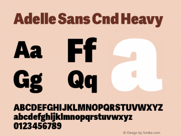 Adelle Sans Cnd Hv Version 1.000 Font Sample