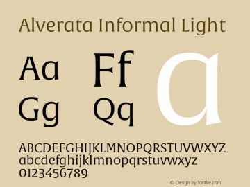 Alverata Informal Lt Version 1.000图片样张