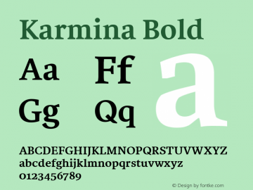 Karmina-Bold Version 1.002图片样张