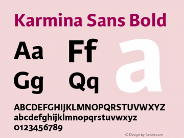 Karmina Sans Bold Version 001.000图片样张