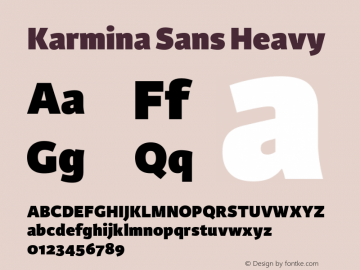 Karmina Sans Heavy Version 001.000图片样张