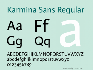 Karmina Sans Version 001.000图片样张