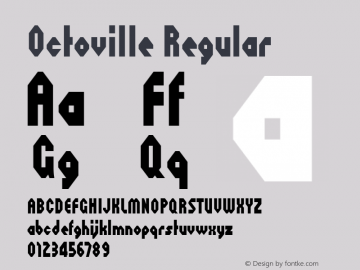 Octoville Regular Version 2.000 2004 Font Sample