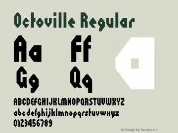 Octoville Regular OTF 3.000;PS 001.001;Core 1.0.29 Font Sample