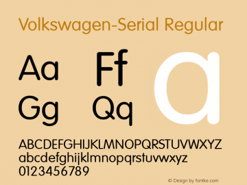 Volkswagen serial font download