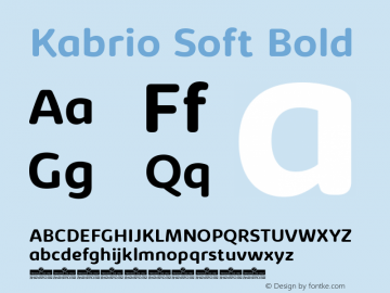 KabrioSoft-Bold Version 1.000 Font Sample
