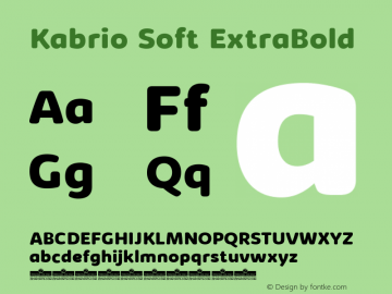 KabrioSoft-ExtraBold Version 1.000 Font Sample