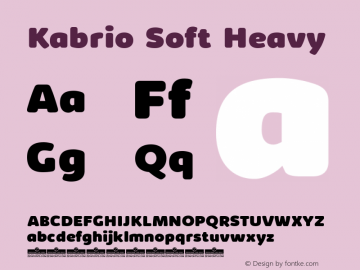 KabrioSoft-Heavy Version 1.000 Font Sample