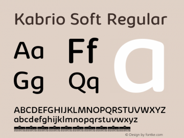 KabrioSoft-Regular Version 1.000 Font Sample