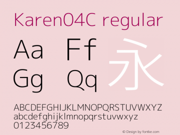 Karen04C regular  Font Sample