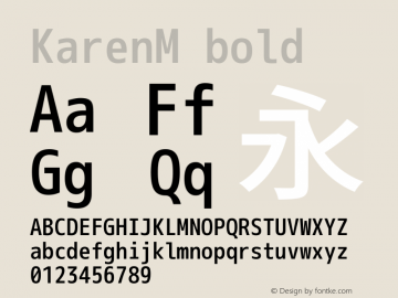 KarenM bold  Font Sample