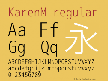 KarenM regular  Font Sample