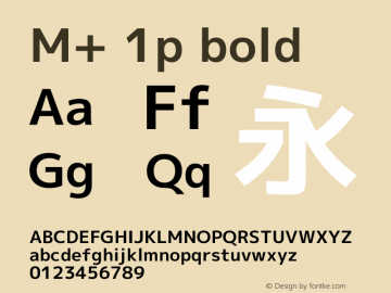 M+ 1p bold  Font Sample