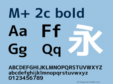 M+ 2c bold  Font Sample