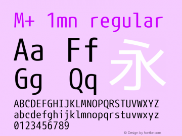 M+ 1mn regular 图片样张