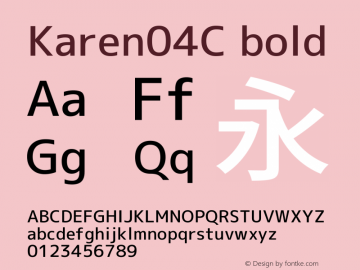 Karen04C bold  Font Sample
