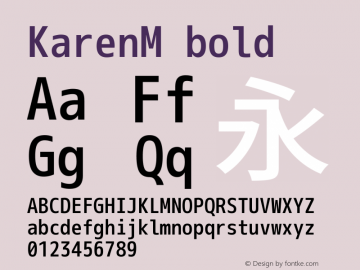 KarenM bold 图片样张