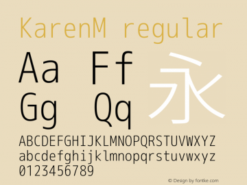 KarenM regular  Font Sample