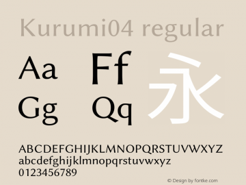 Kurumi04 regular 图片样张