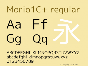 Morio1C+ Regular Version 1.063图片样张