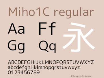Miho1C Regular Version 1.063图片样张