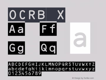 OCR B Inverted Version 2图片样张