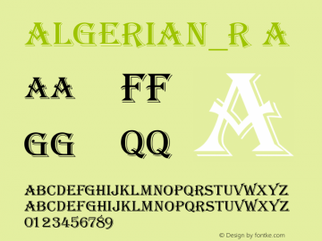 Algerian_R A 1.000图片样张