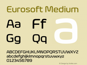 Eurosoft Medium Version 1.000 Font Sample