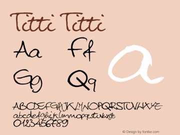 Titti Titti Titti Font Sample