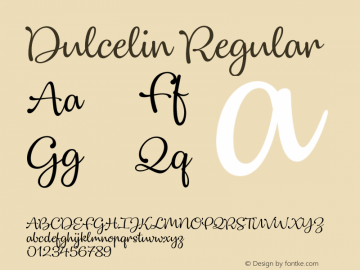 Dulcelin 1.000 Font Sample