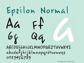 Epsilon Normal 1.0 Tue Nov 22 14:07:07 1994 Font Sample