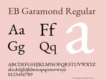 EB Garamond Regular Version 1.000 Font Sample