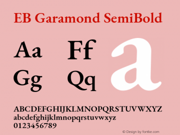 EB Garamond SemiBold Version 1.000 Font Sample