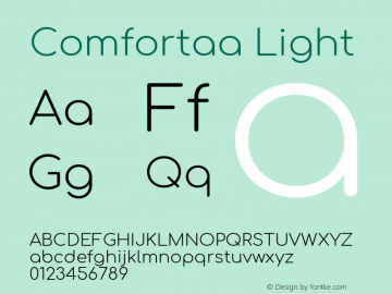 Comfortaa Light Version 3.102 Font Sample