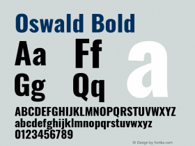 Oswald Bold Version 4.100图片样张