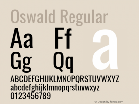 Oswald Regular Version 4.100图片样张