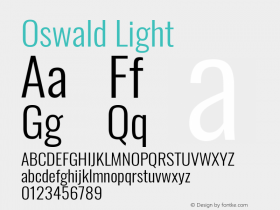 Oswald Light Version 4.100图片样张