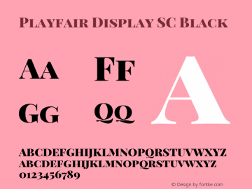 Playfair Display SC Black Version 1.200; ttfautohint (v1.6) Font Sample