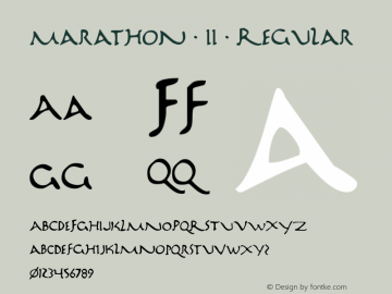 Marathon II Regular 2 Font Sample