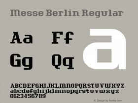 Messe Berlin Version 1.00;January 11, 2018;FontCreator 11.0.0.2388 64-bit图片样张