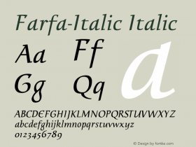 Farfa-Italic Version 001.000;com.myfonts.eurotypo.farfa.italic.wfkit2.3G8T图片样张