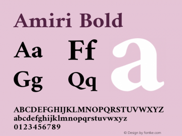 Amiri Bold Version 000.111图片样张