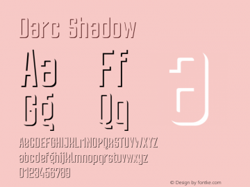 Darc-Shadow Version 1.000 Font Sample