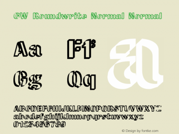 CW Roundwrite Normal Normal 1.0 Mon Nov 14 23:13:50 1994图片样张