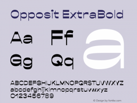 Opposit-ExtraBold Version 1.000;PS 001.000;hotconv 1.0.88;makeotf.lib2.5.64775图片样张