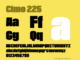 Cimo-225 Version 1.000;PS 001.000;hotconv 1.0.88;makeotf.lib2.5.64775图片样张