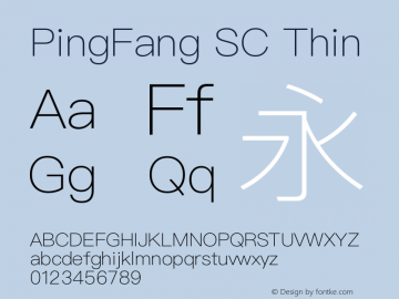 PING 0.3 常规  Font Sample