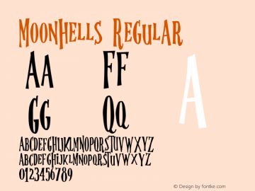 Moonhells Version 1.000 Font Sample